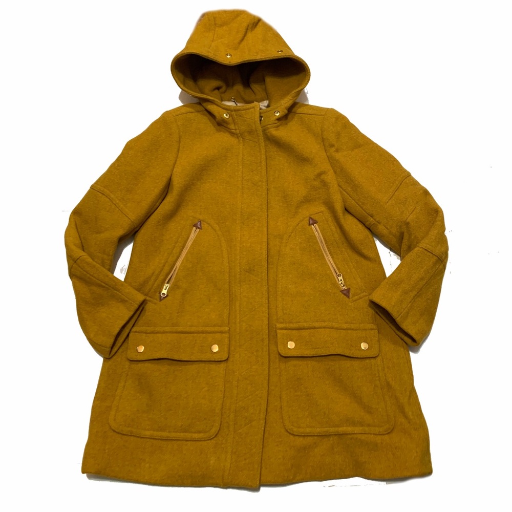 10 / J. crew Italian Stadium Cloth Nello Gori Wool
Blend Full Zip coat